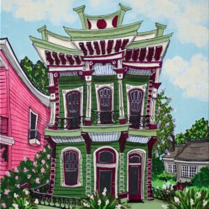 Two Story in Green & Burgundy (Prints)